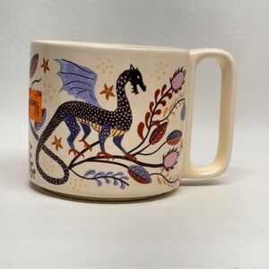 Danica Studio Mug Unisex OS Cream Dragon Botanical Mythical Whimsical Folk Art